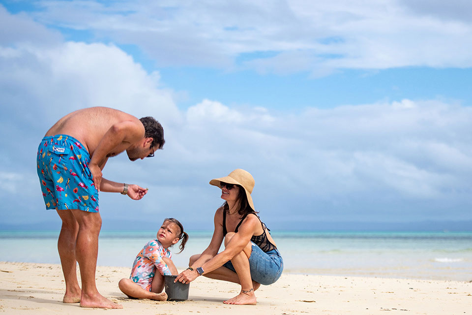 Private-Island-3-Fiji-Luxury-Travel A family spending time at the Jean-Michel Cousteau Resort Fiji's Private Island